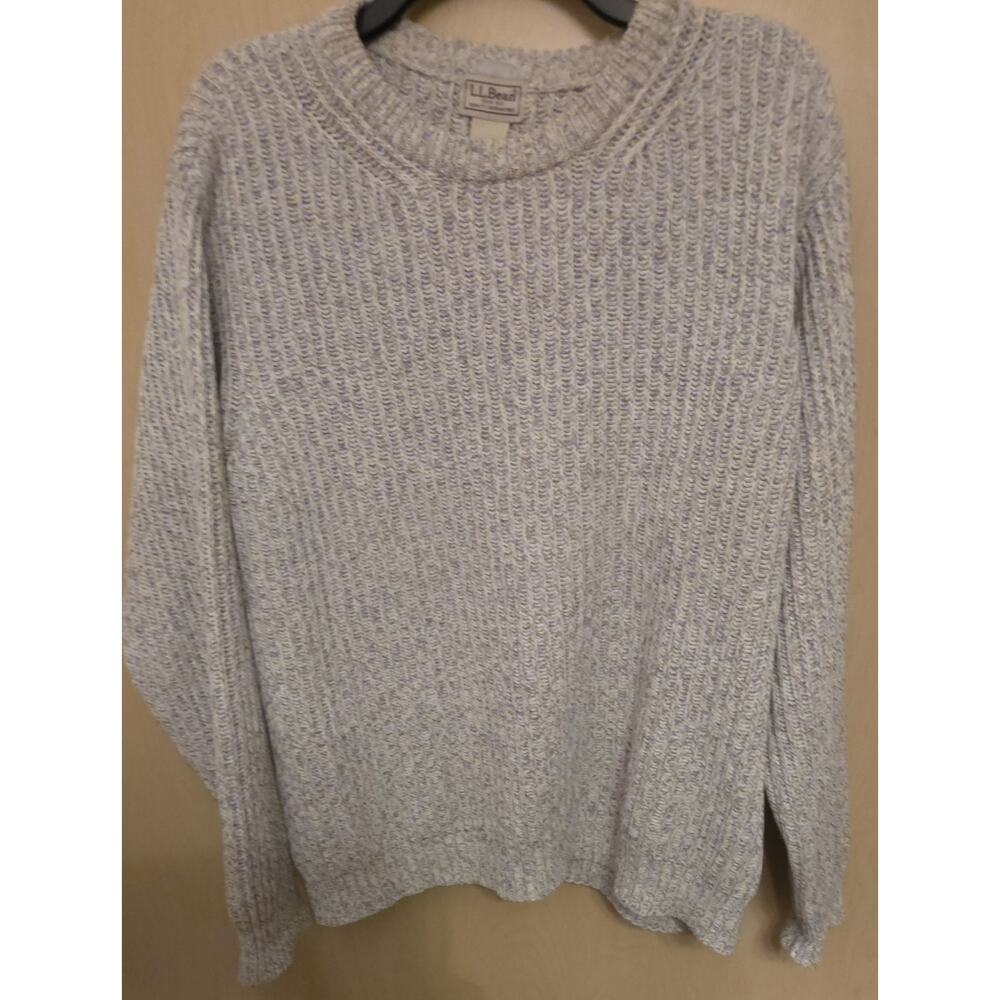 Vintage LL Bean I‎rish Fish‎ermans Ribb‎ed Sweater Cotton Medium